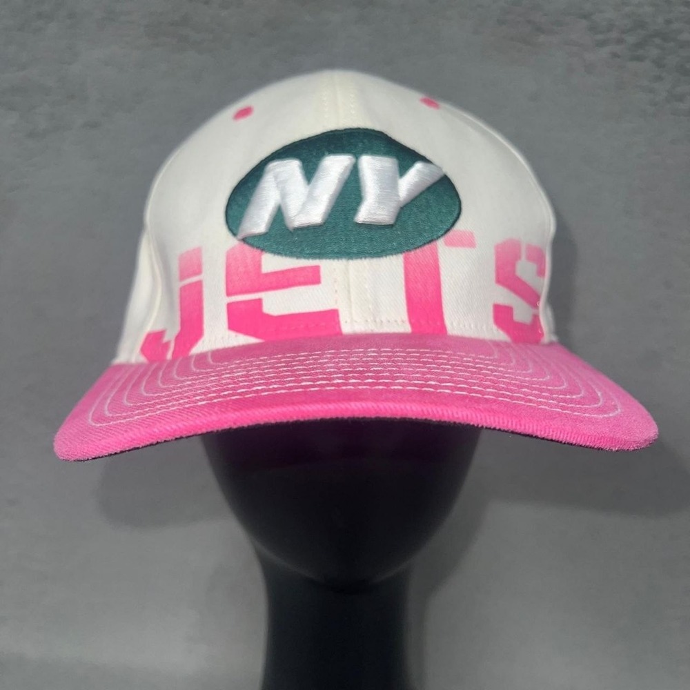 Reebok New York Jets Breast Cancer Awareness Cap S/M Pink White On Field Hat NFL